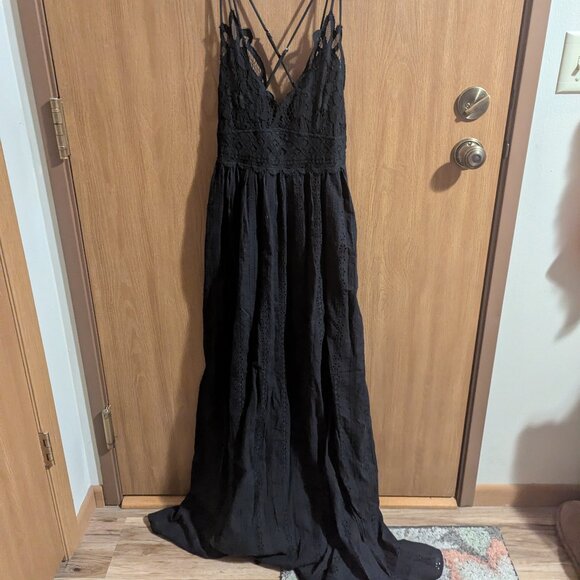 Three Bird Nest Black Dress, M - Picture 1 of 5